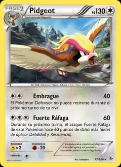 Pidgeot card in Spanish
