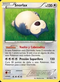 Snorlax card in Spanish