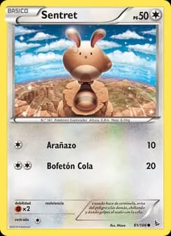 Sentret card in Spanish
