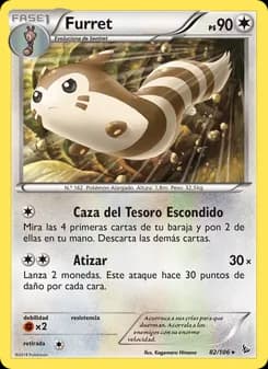 Furret card in Spanish