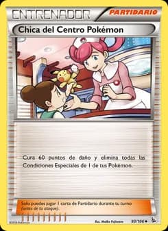 Chica del Centro Pokémon card in Spanish