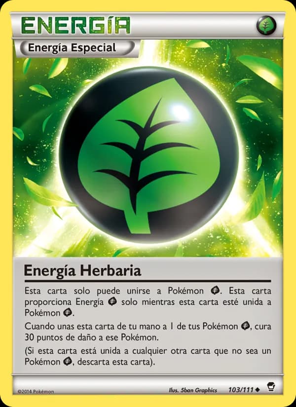 Energía Herbaria card in Spanish
