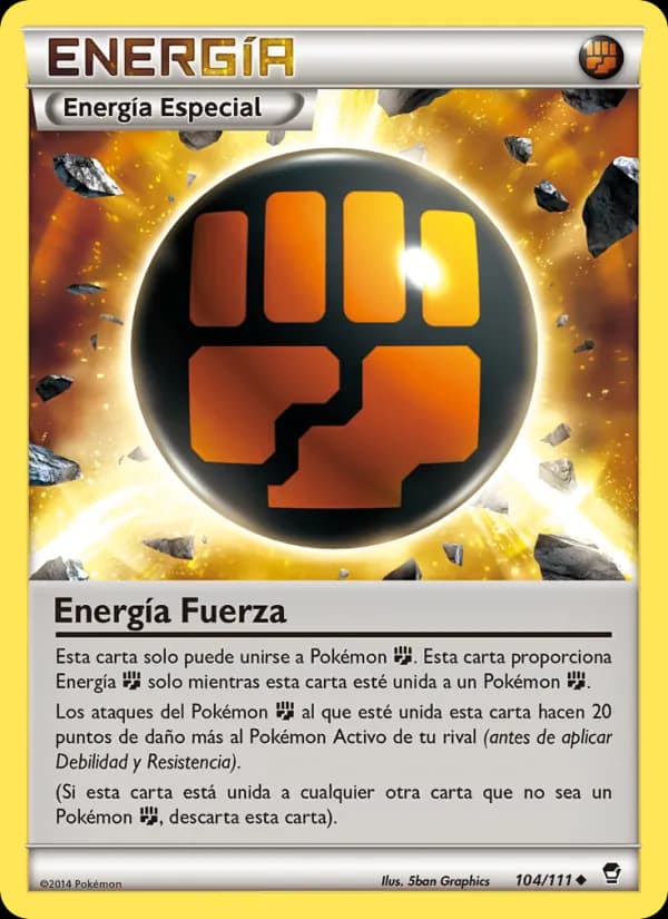 Energía Fuerza card in Spanish