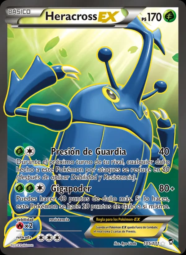 Heracross EX card in Spanish