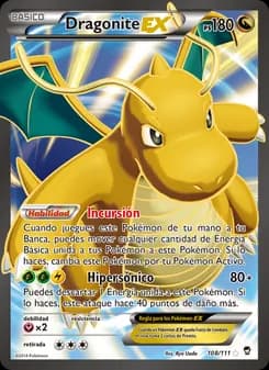 Dragonite EX card in Spanish