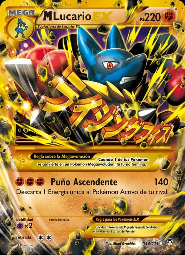 M-Lucario EX card in Spanish