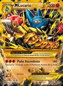 M-Lucario EX card in Spanish