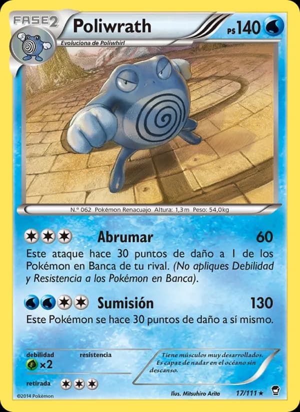 Poliwrath card in Spanish
