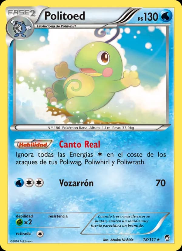 Politoed card in Spanish