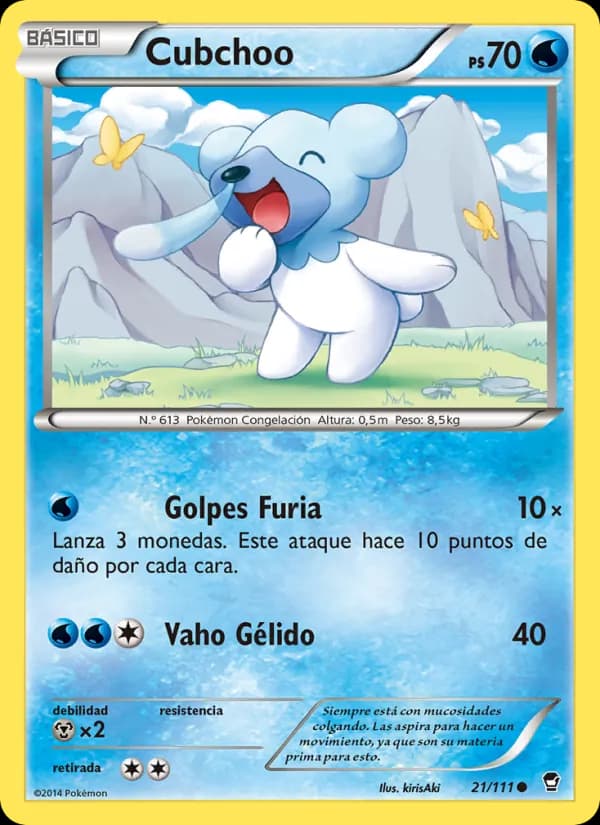 Cubchoo card in Spanish