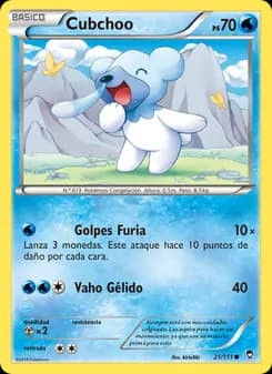 Cubchoo card in Spanish