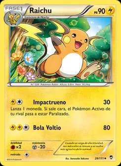 Raichu card in Spanish