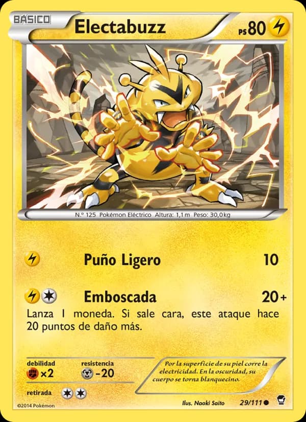 Electabuzz card in Spanish