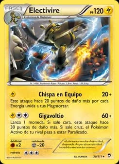 Electivire card in Spanish