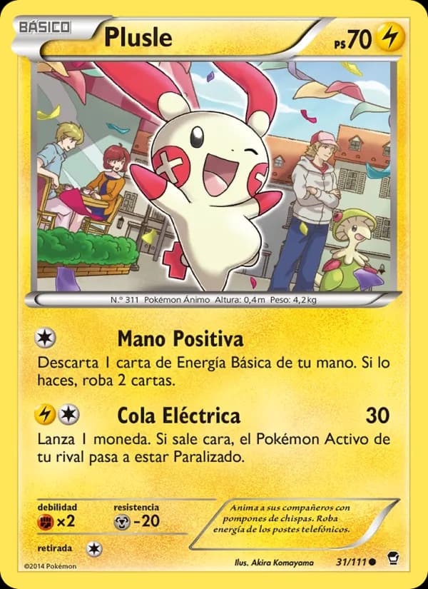 Plusle card in Spanish