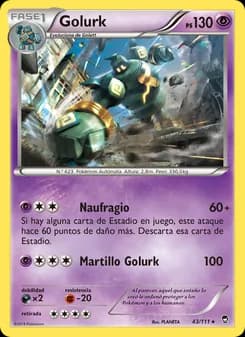 Golurk card in Spanish