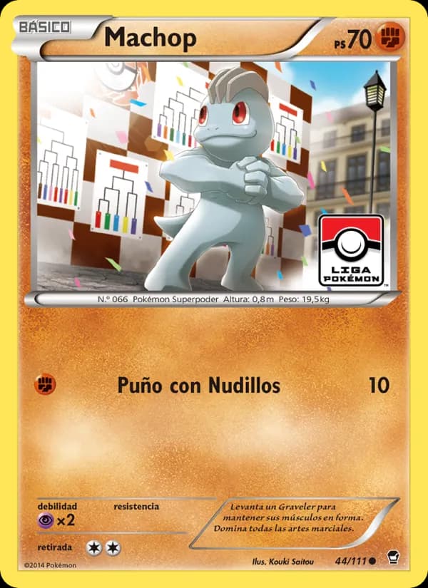 Machop card in Spanish