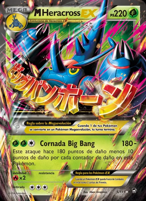 M-Heracross EX card in Spanish