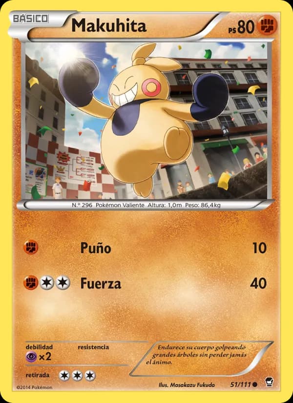 Makuhita card in Spanish