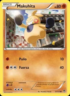Makuhita card in Spanish