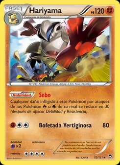 Hariyama card in Spanish