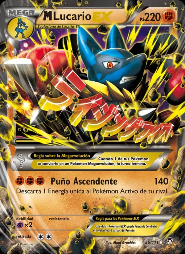 M-Lucario EX card in Spanish