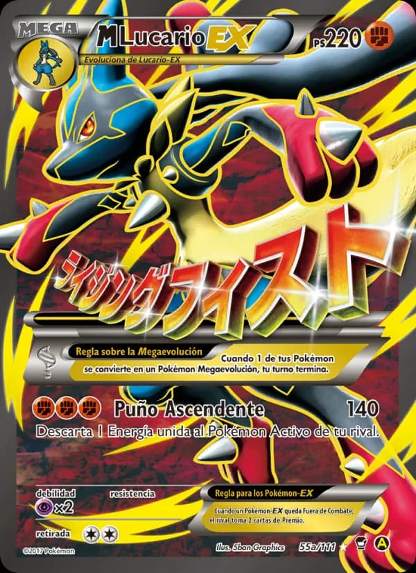 M-Lucario EX card in Spanish