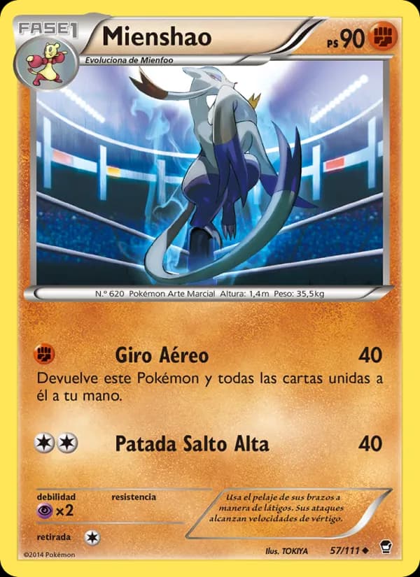 Mienshao card in Spanish