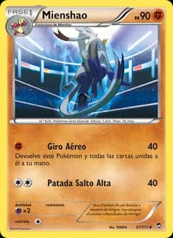 Mienshao card in Spanish