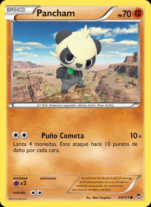 Pancham card in Spanish