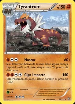 Tyrantrum card in Spanish