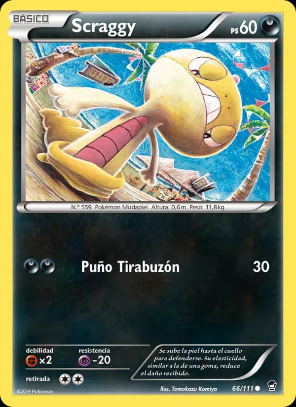 Scraggy card in Spanish