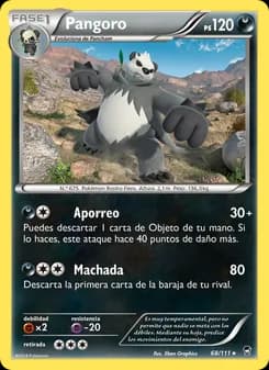 Pangoro card in Spanish