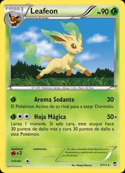 Leafeon card in Spanish