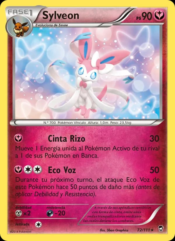 Sylveon card in Spanish
