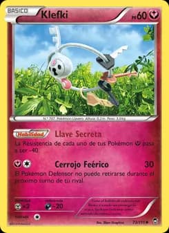 Klefki card in Spanish