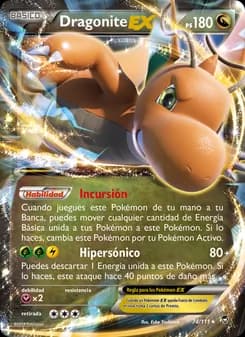 Dragonite EX card in Spanish