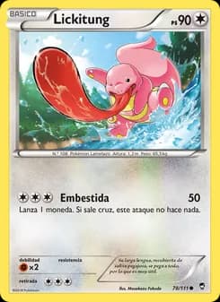 Lickitung card in Spanish