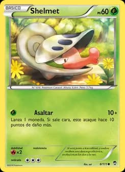 Shelmet card in Spanish