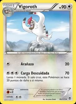 Vigoroth card in Spanish