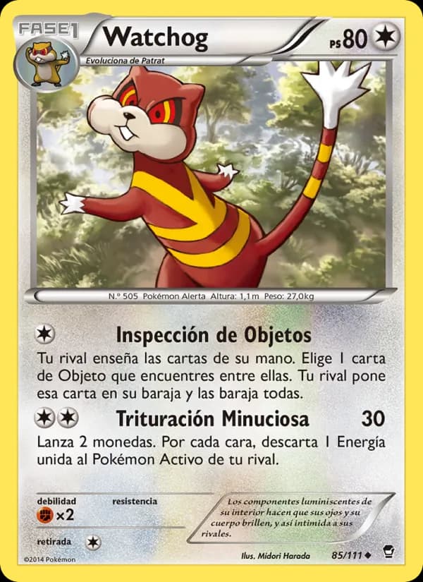 Watchog card in Spanish