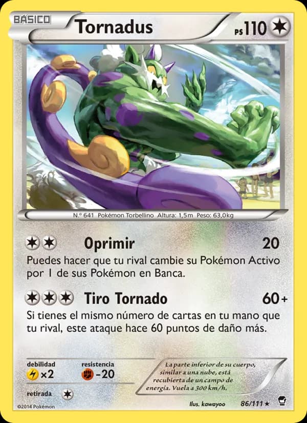 Tornadus card in Spanish