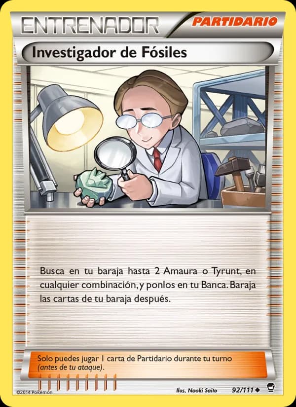 Investigador de Fósiles card in Spanish