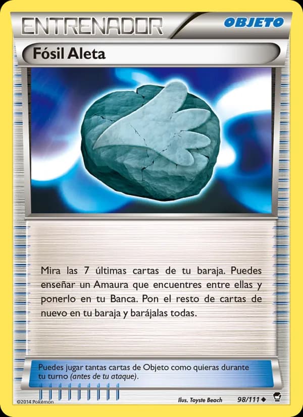 Fósil Aleta card in Spanish