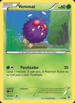 Venonat card in Spanish