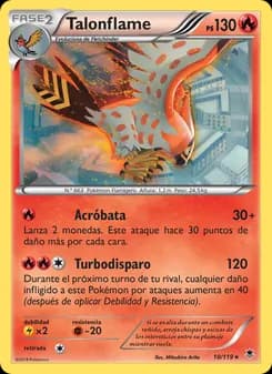 Talonflame card in Spanish