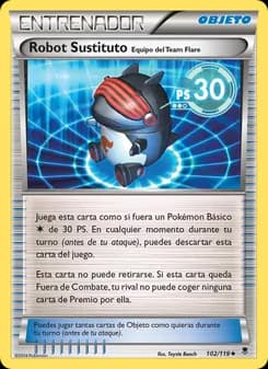 Robot Sustituto Equipo del Team Flare card in Spanish