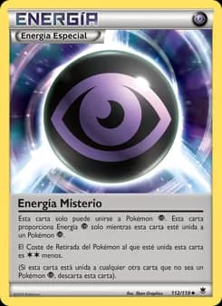 Energía Misterio card in Spanish