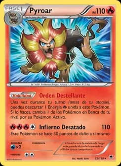 Pyroar card in Spanish