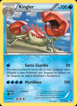 Kingler card in Spanish